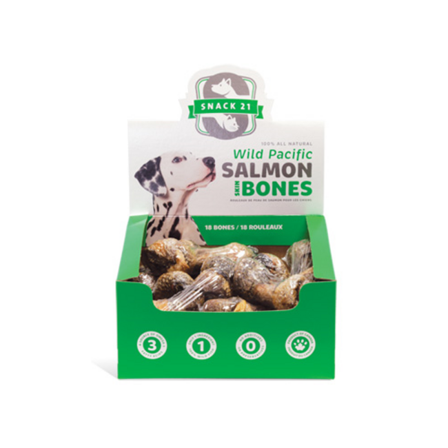 Snack 21 Salmon Skin Bones for Dogs