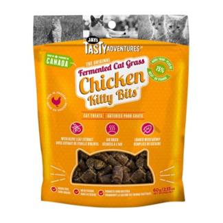 Jay's Tasty Adventures Jays Fermented Cat Grass Chicken Cat Treats 60g