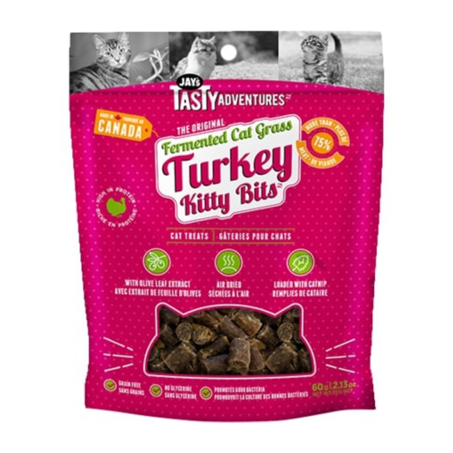Jays Fermented Cat Grass Turkey Cat Treats 60g
