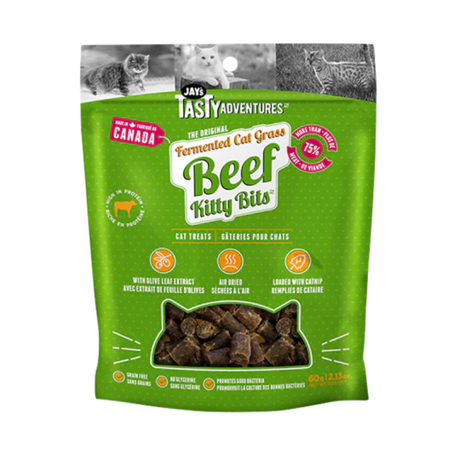 Jays Fermented Cat Grass Beef Cat Treats 60g