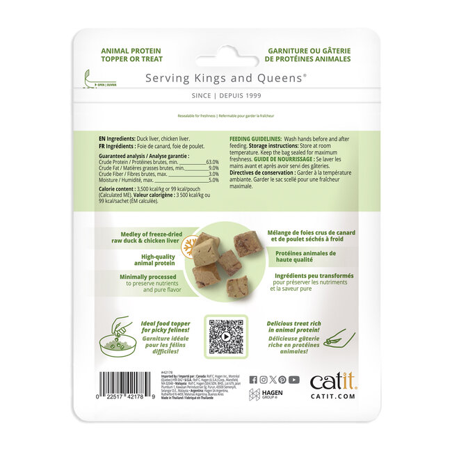 Catit Freeze-Dried Raw Cat Treats Duck & Chicken Liver 28.4g