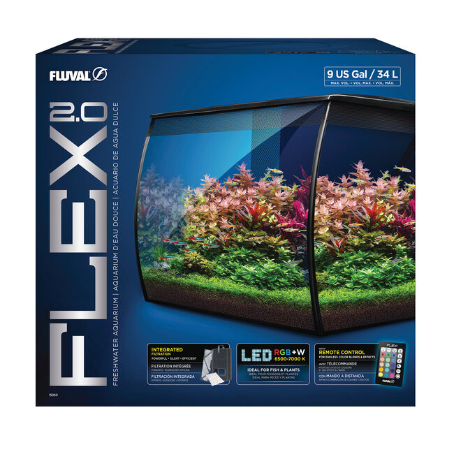 Fluval Flex 2.0 Aquarium Kit 34L (9 US gal)