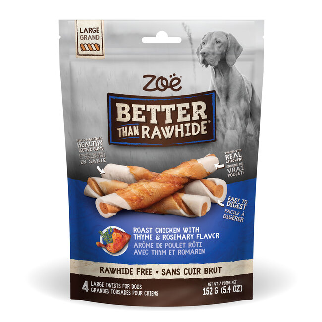 Better than Rawhide Twists Roast Chicken With Thyme & Rosemary Flavour 4 pack