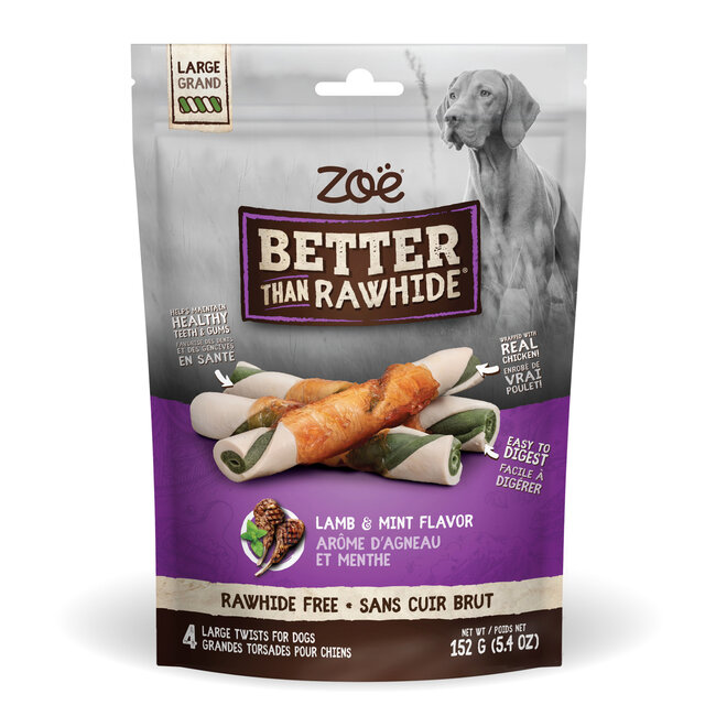 Better than Rawhide Twists Lamb & Mint Flavour 4 pack