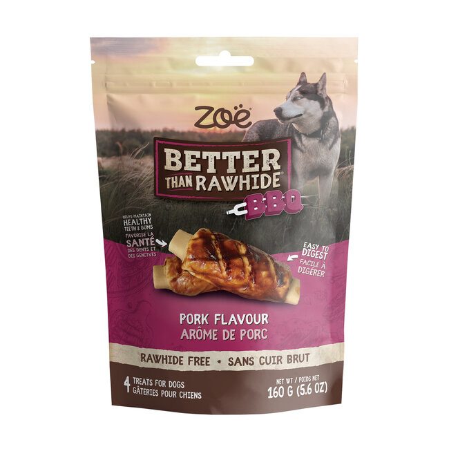 Better Than Rawhide BBQ Rib Pork Flavour 4 pack