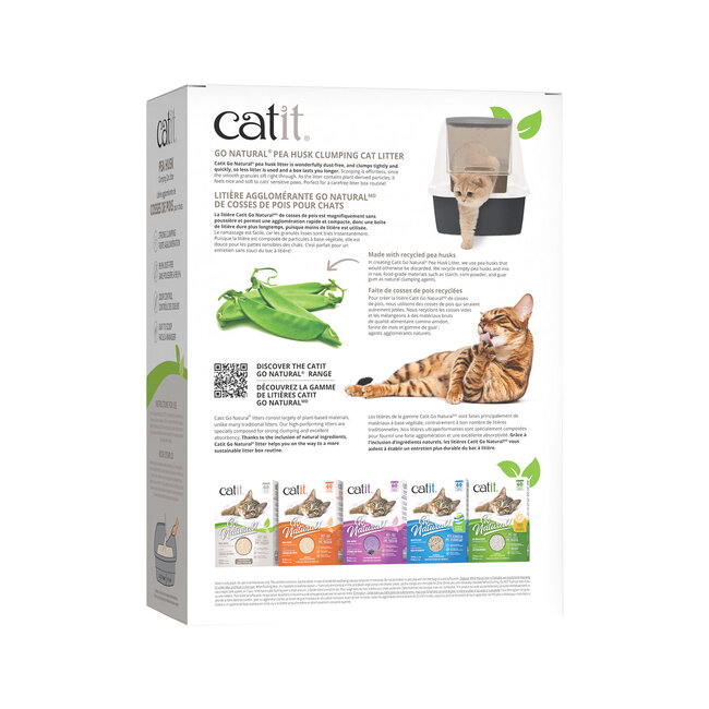 Go Natural! Pea Husk Clumping Cat Litter Unscented 5.6kg