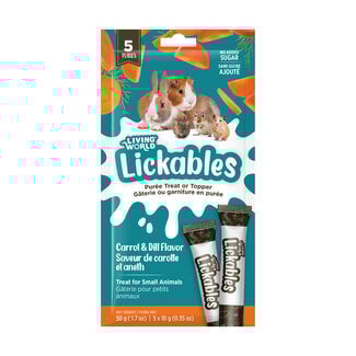 Living World Living World Lickables Small Animal Treat Carrot & Dill Flavour 5 Tubes