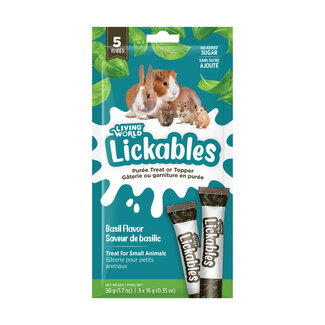 Living World Living World Lickables Small Animal Treat Basil Flavour 5 Tubes