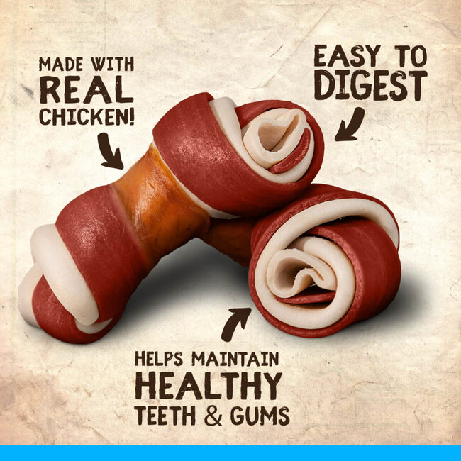 Better than Rawhide Mini Bones BBQ Chicken Flavour 10 pack