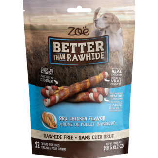 Zoë Better than Rawhide Twists BBQ Chicken Flavour 12 pack