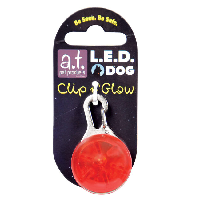 LED Clip n' Glow Tag Red