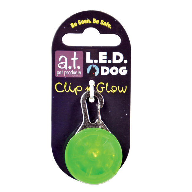 LED Clip n' Glow Tag Green