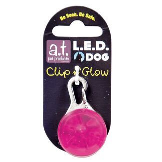 Animal Treasures LED Clip n' Glow Tag Pink