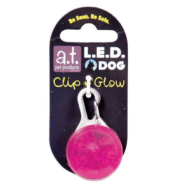 LED Clip n' Glow Tag Pink