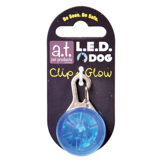 Animal Treasures LED Clip n' Glow Tag Blue