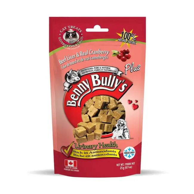 Benny Bullys Beef Liver Plus Cranberry Cat Treats 25g