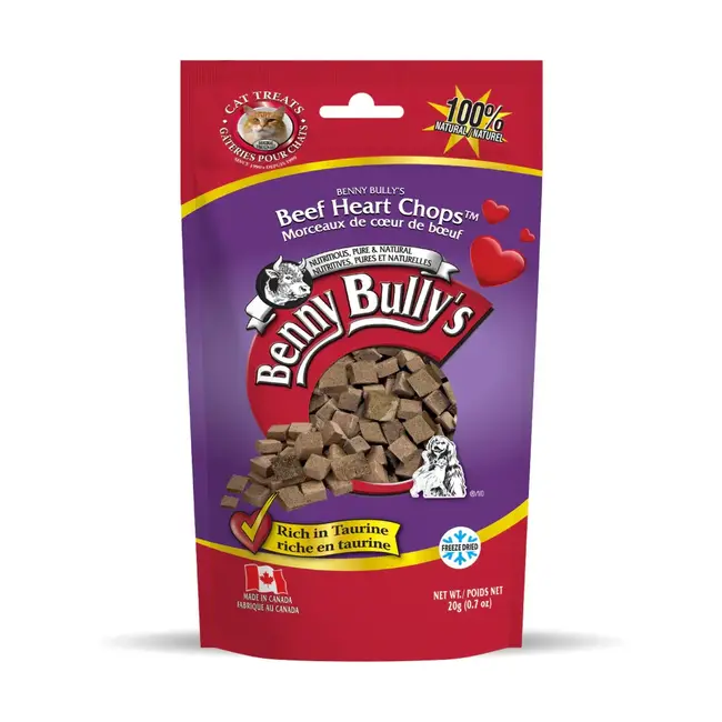 Benny Bully's Beef Heart Chops Cat Treats 20g