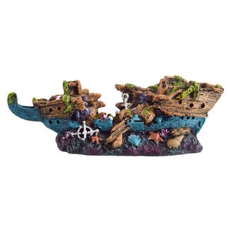 Underwater Treasures Split Shipwreck Aquarium Ornament