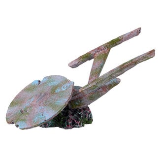 Underwater Treasures Sunken Space Ship Small Aquarium Ornament