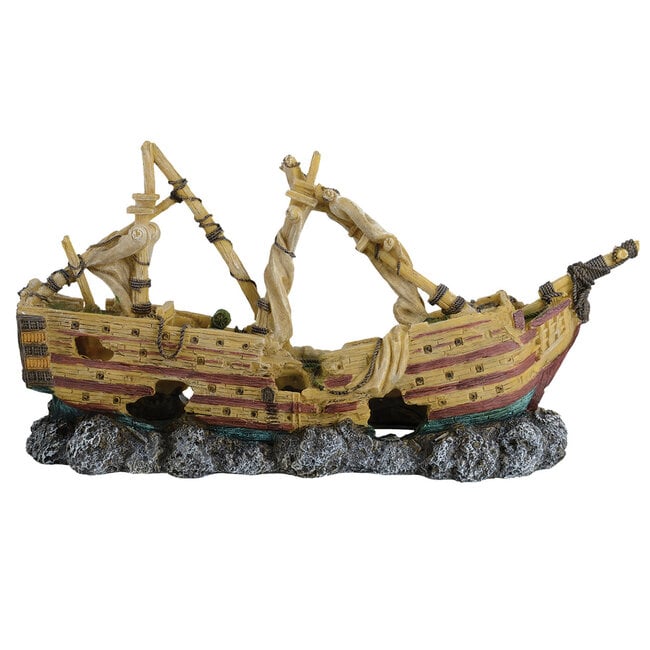 Shipwreck Schooner Aquarium Ornament