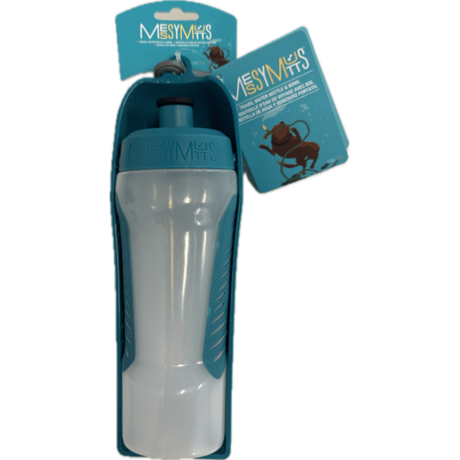 Messy Mutts Travel Water Bottle with Removable Bowl 500ml