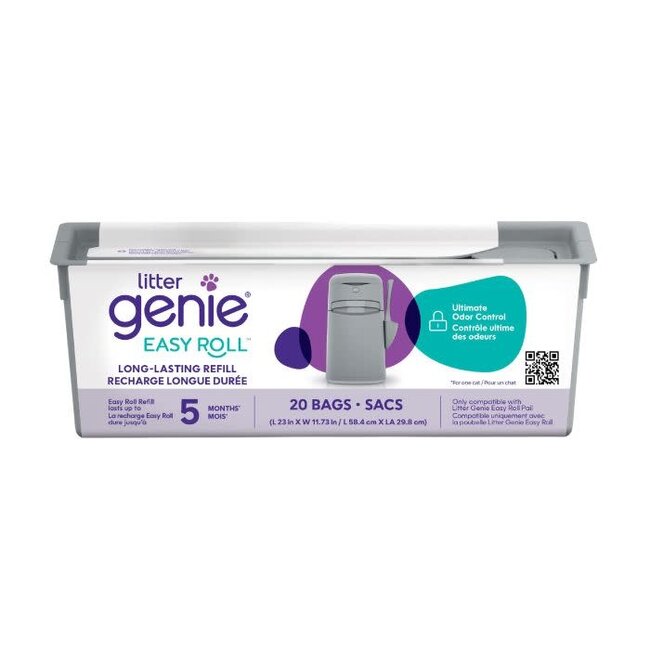 Litter Genie Easy Roll Long-Lasting Refill 20 Bags