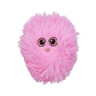 Bud'z Bud'Z 3 Layer Fluffy Ball Pink Plush Dog Toy Small 4"