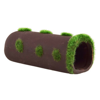 Underwater Treasures Mossy Ceramic Tubes Crescent Aquarium Ornament Underwater Treasures Mossy Ceramic Tubes Crescent Aquarium Ornament