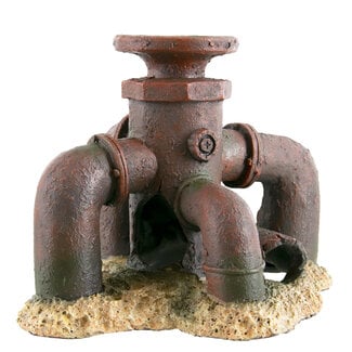 Underwater Treasures Broken Pipe & Valve Aquarium Ornament Underwater Treasures Broken Pipe & Valve Aquarium Ornament
