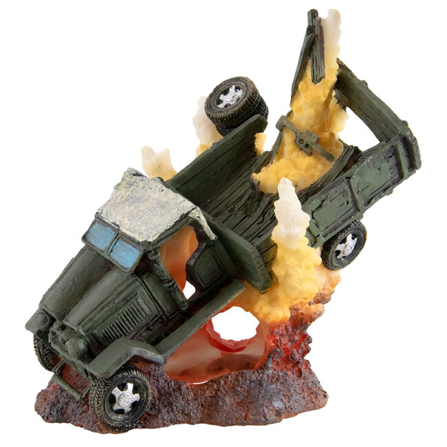 Sunken Jeep Aquarium Ornament