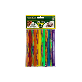 Multipet Kitty Straws Cat Toy 12pk