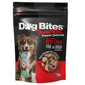 Dog Bites Dog Bites Freeze Dried Beef Liver Trainers For Dogs 75g