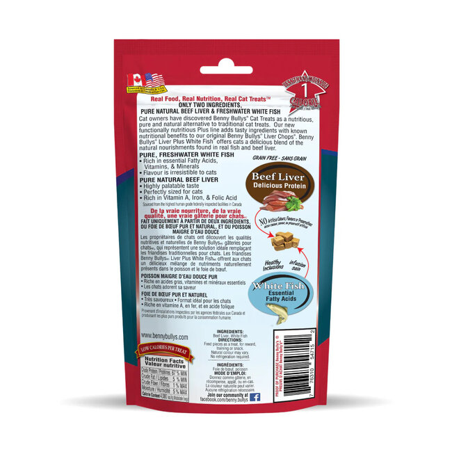 Benny Bullys Beef Liver Plus Fish Cat Treats 25g