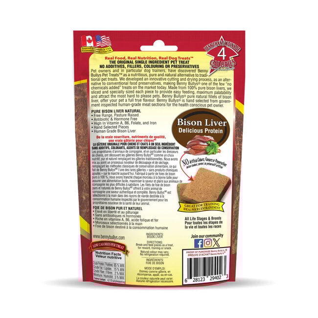 Benny Bully's Bison Liver Chops 60g