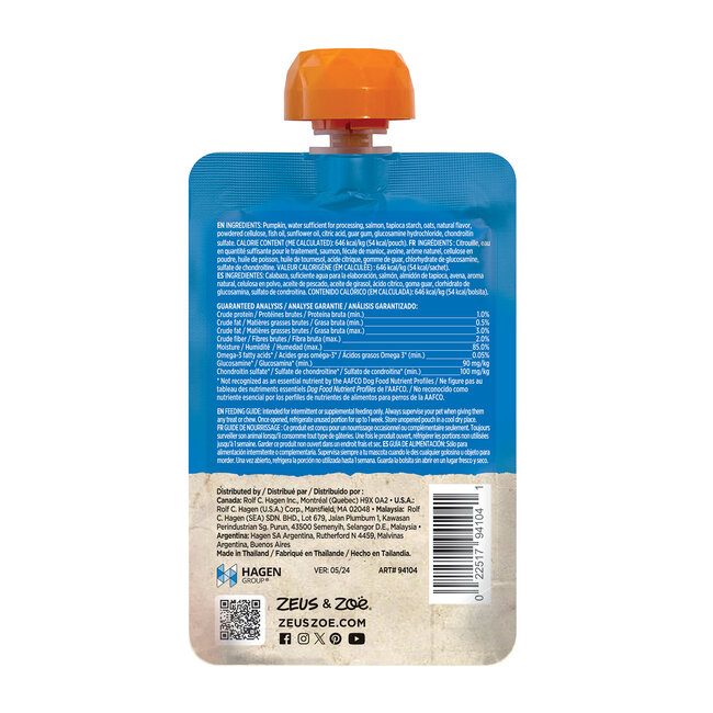 Zoe Licky Snack Pumpkin & Salmon Recipe 85g Pouch