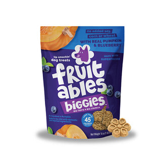 Fruitables Fruitables Biggies - Pumpkin & Blueberry Dog Treat 16oz