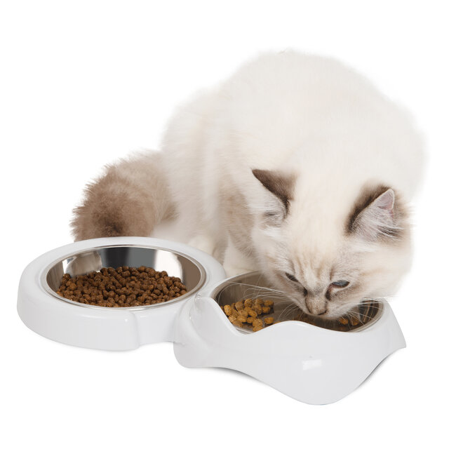 Catit PIXI Double Dish White