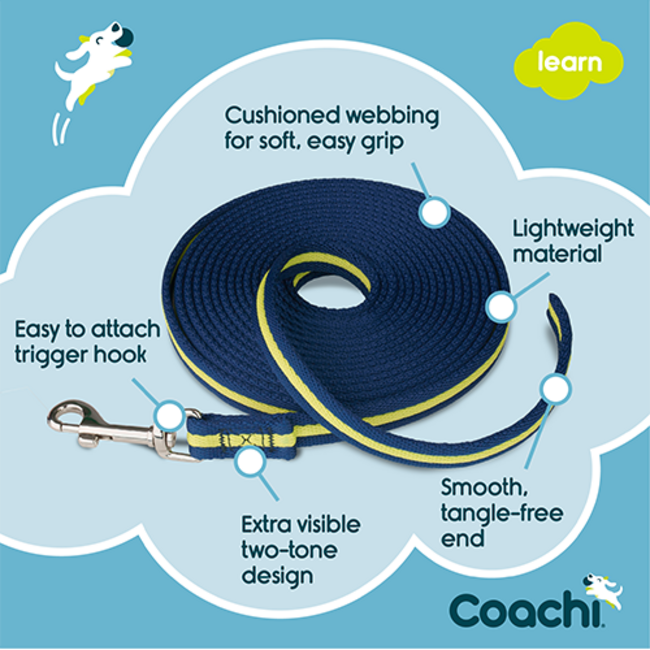 Coachi Training Line Navy & Lime 5m (16.4')