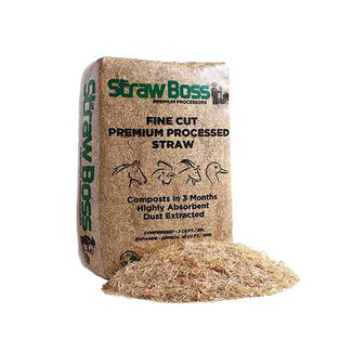 The Straw Boss Fine Cut Premium Processed Straw Compressed 3 CU FT