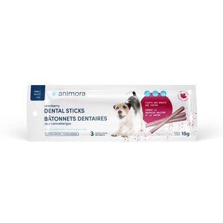 Animora Animora Cranberry Dental Sticks For Dogs Small 3pk 15g