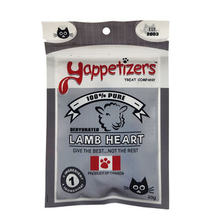 Yappetizers Yappetizers Dehydrated Cat Treat Lamb Heart 20g