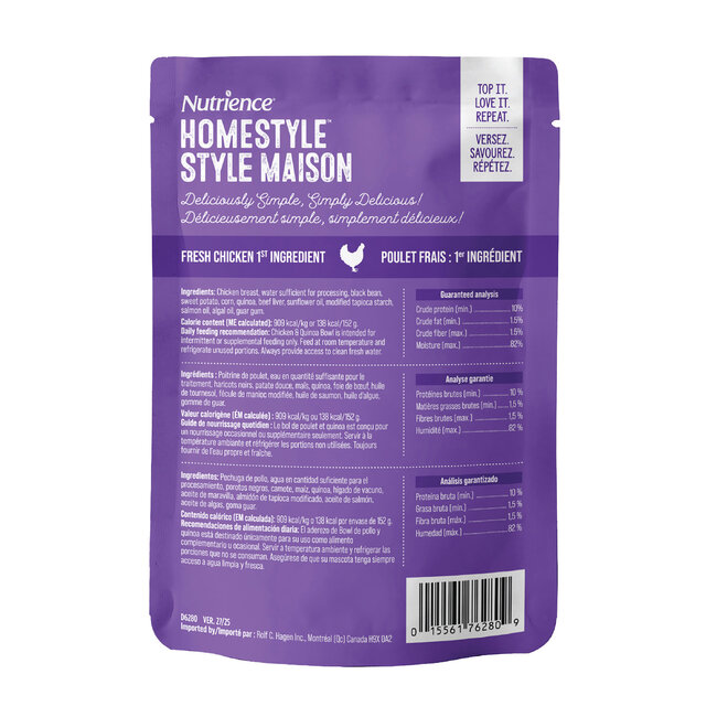 Nutrience Homestyle Topper for Dogs Chicken & Quinoa 152g