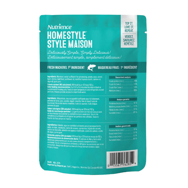 Nutrience Homestyle Topper for Dogs Surf & Turf 152g