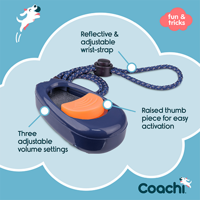 Coachi Multi-Clicker Coral with Navy Button