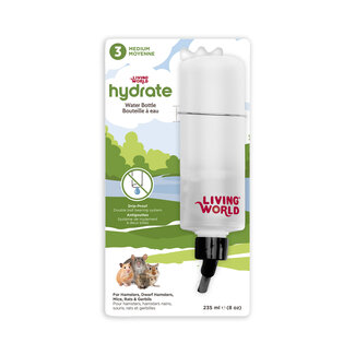 Living World Hydrate Leak-Proof Plastic Water Bottle Medium 235 ml (8 oz)