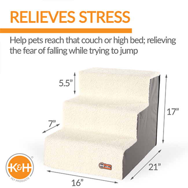Pet Steps Fleece 3 Step Gray