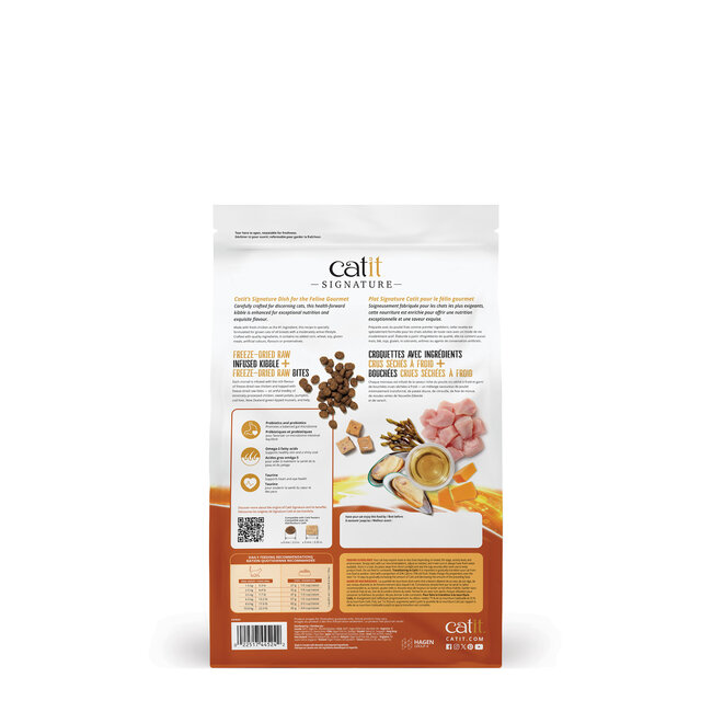 Catit Signature Freeze-Dried Raw Nutrition for Adult Cats Chicken Recipe 1.8kg (4lb)