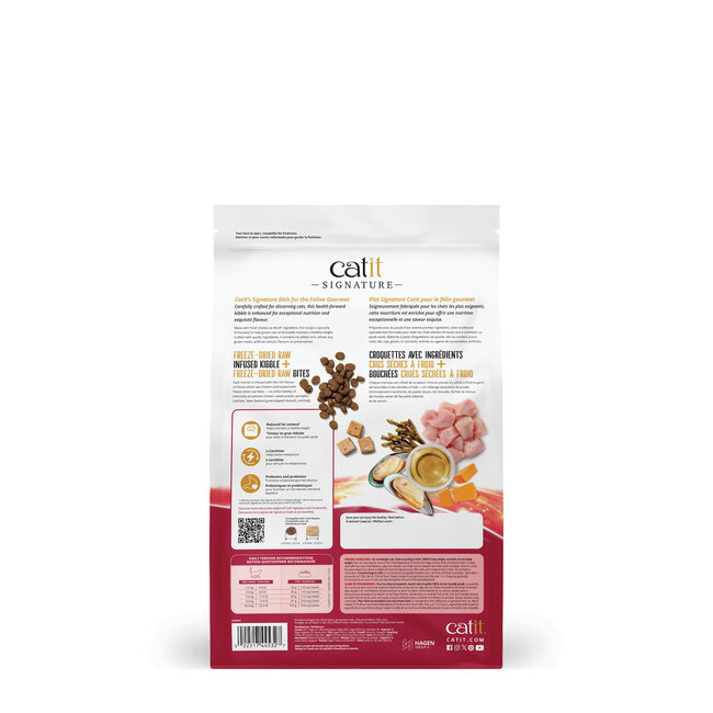 Catit Signature Freeze-Dried Raw Nutrition Weight Control for Adult Cats Chicken Recipe 1.8kg (4lb)