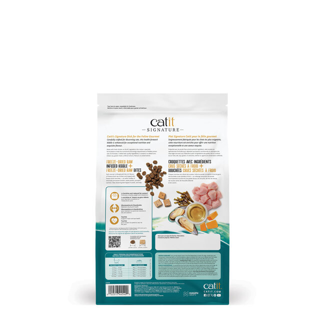 Catit Signature Freeze-Dried Raw Nutrition for Senior Cats Chicken Recipe 1.8kg (4lb)
