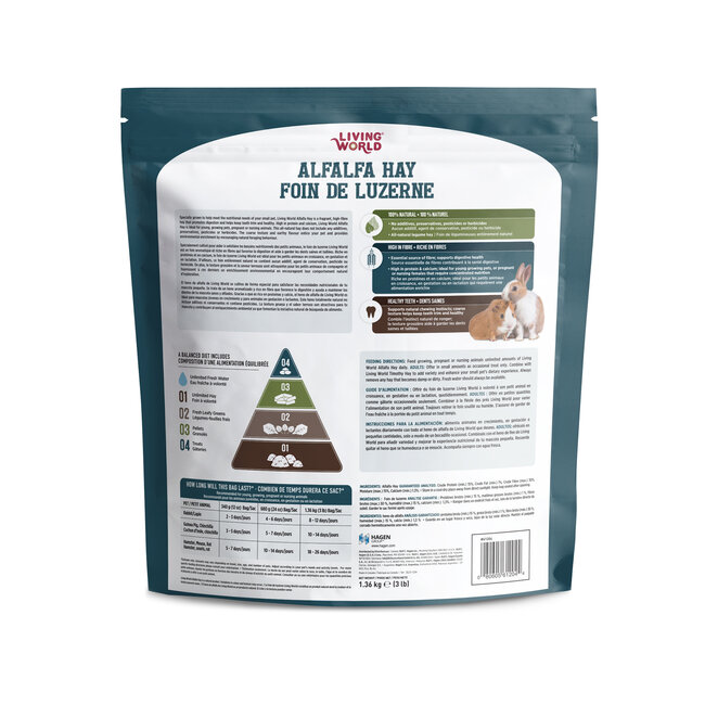 Living World Alfalfa Hay Extra Large 1.36kg (3lb)